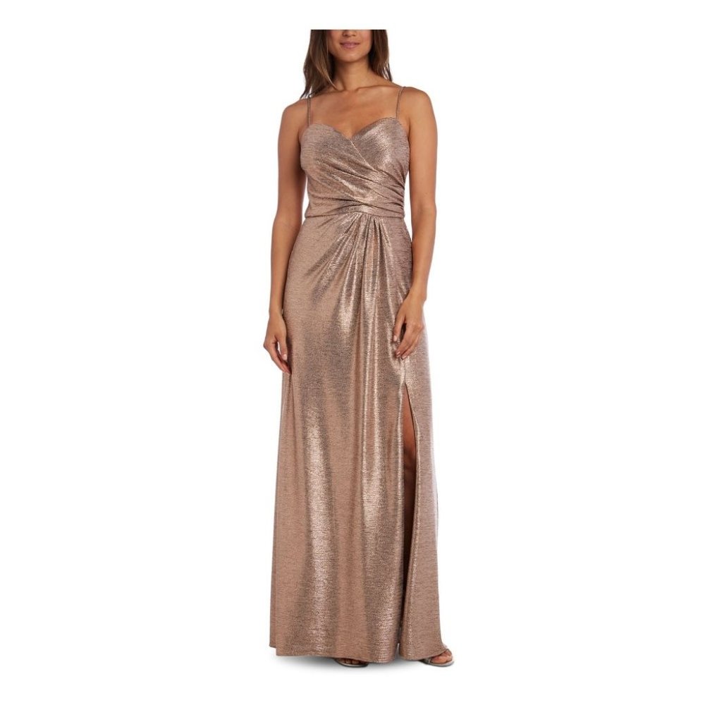 Night Way Shimmer Metallic Dress